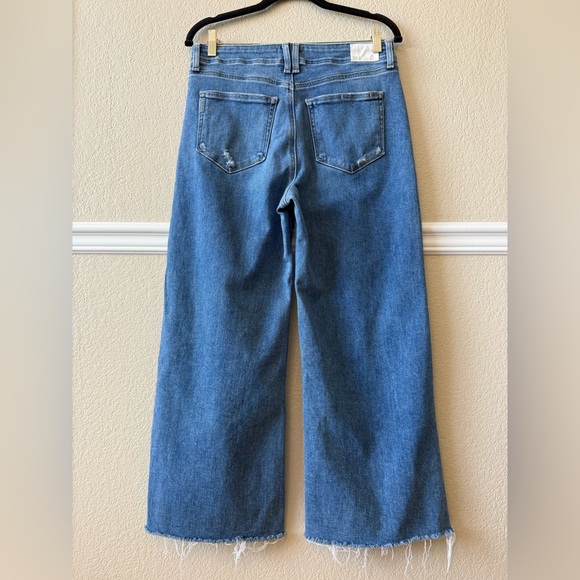 Anthropologie PAIGE Anessa High Rise Wide Leg Crop Jeans Sunnie Distressed 29 - Picture 3 of 13